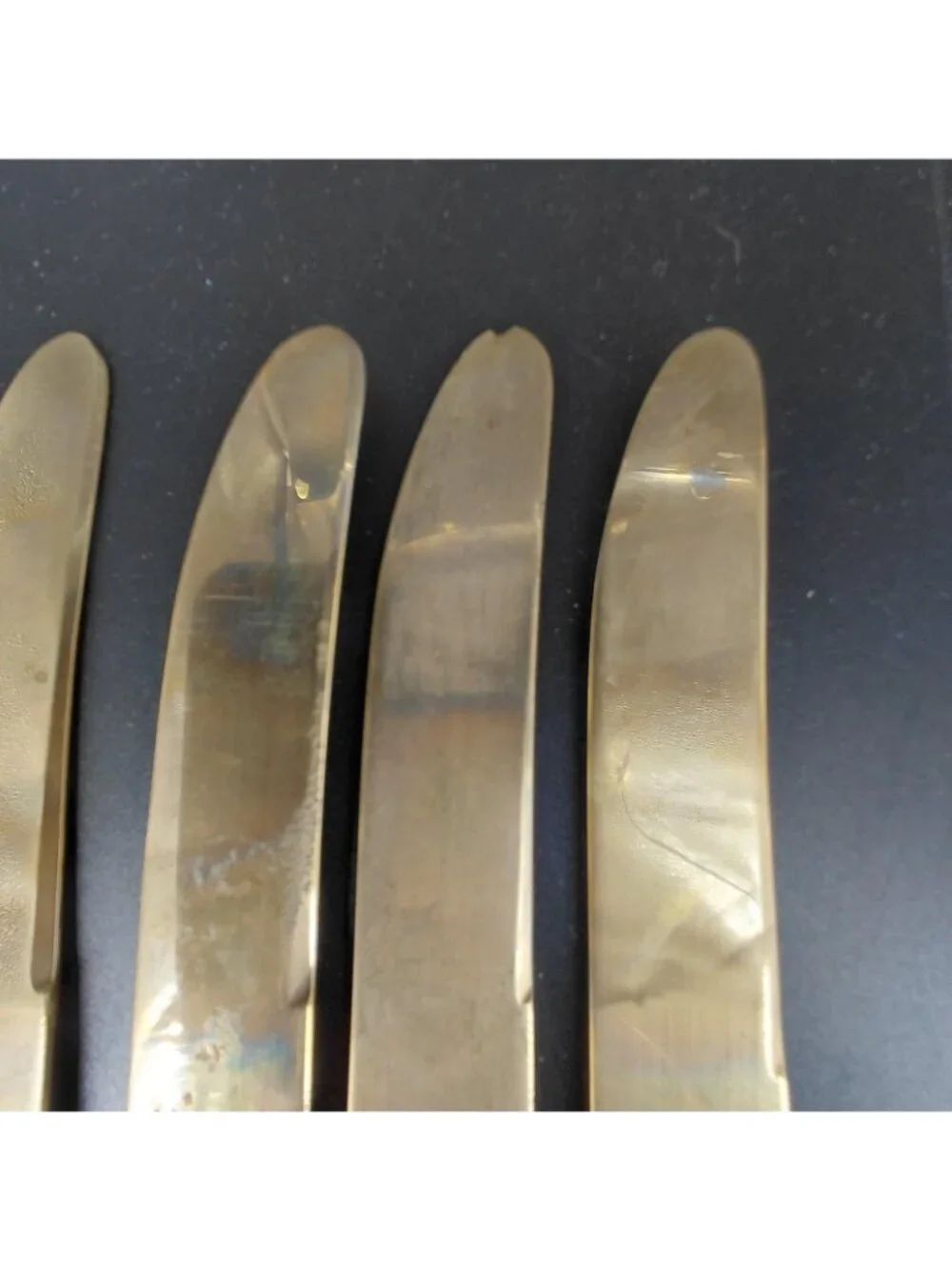Dirigold Regal Dinner Knife Set 4 Gold Table Dirilyte Alloy Flatware Sweden